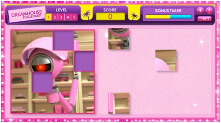Dream House Puzzle Party Barbie Games