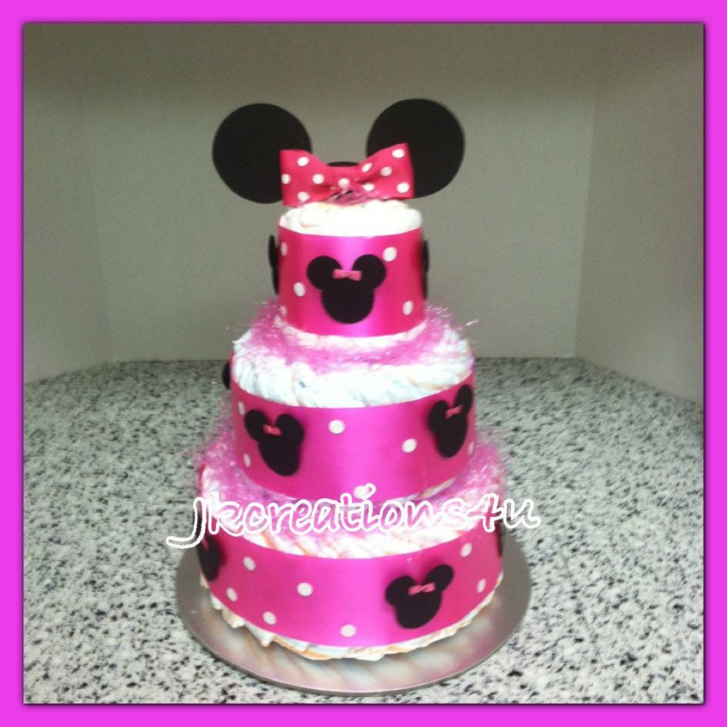 Minnie Riding Tricycle Diaper Cake
