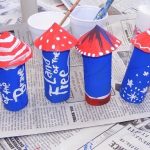 American Flag Rocket Decorative