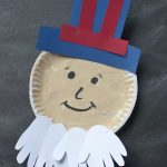 paper plate uncle sam kid craft