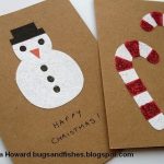 Recycled Paper Snowman and Candy Cane