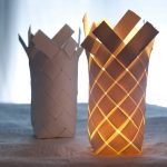 Woven Paper Lamp craft for kids