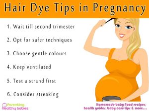 Illustration of Colored Hair During Pregnancy Tips