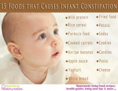 15 Foods that Causes Infant Constipation