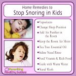 Home remedies to stop snoring in kids