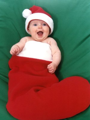 Baby in stocking