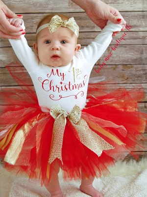 christmas baby dress