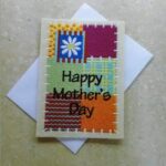 embroidered card for mom