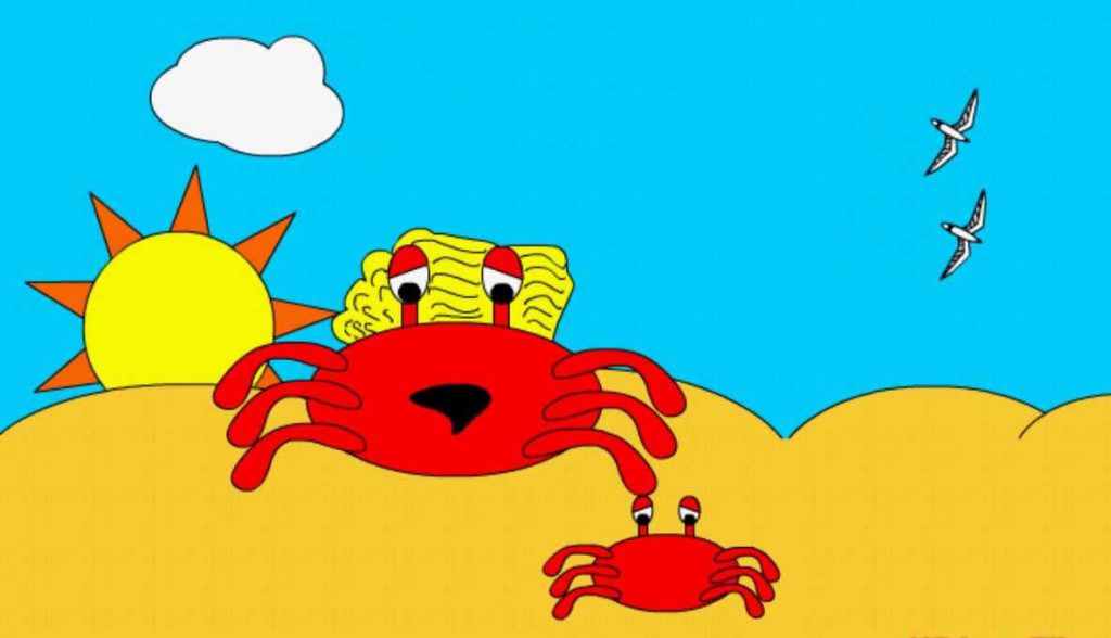 crab and his mother