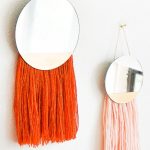 DIY Fringed Mirror Wall Hanging