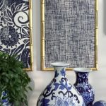 DIY Indigo Wall Art with Framed Fabric