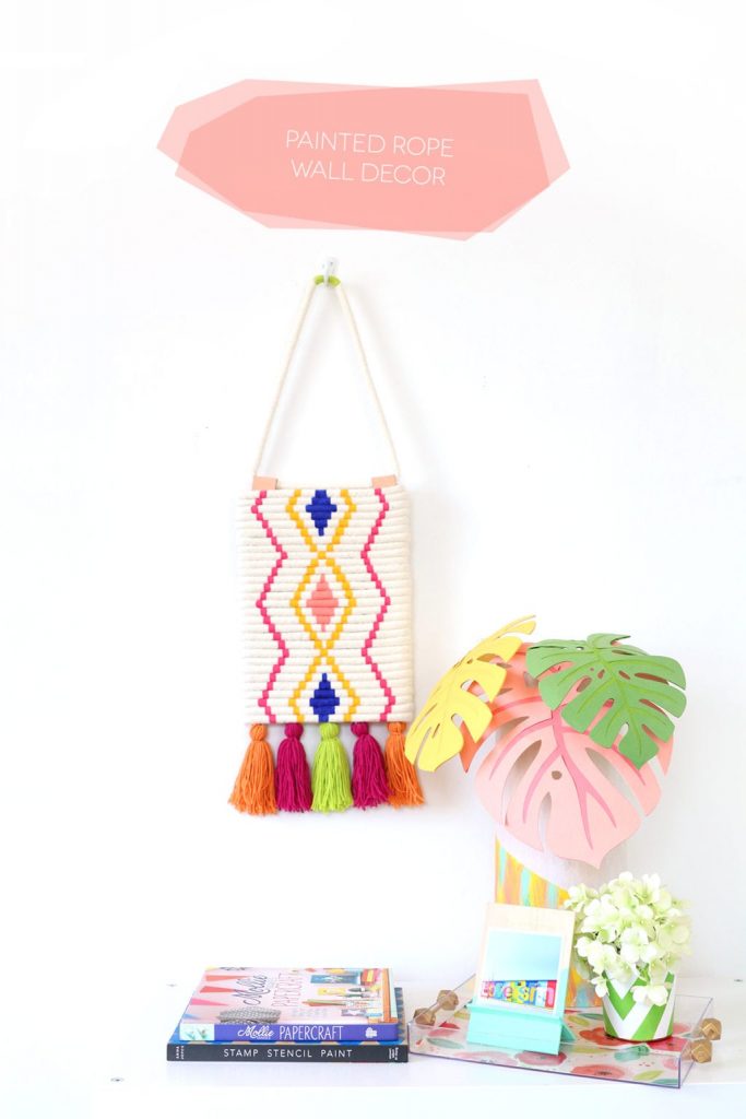 DIY Painted Rope Wall Decor