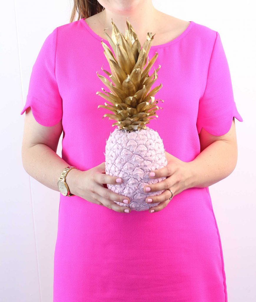 DIY Pink and Gold Pineapples