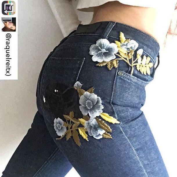 Embroidery on Jeans Using Sewing Machine