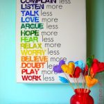 Rainbow Text Wall Art