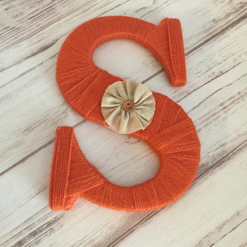 Yarn-Wrapped Monogram Letters