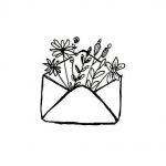 An envelope full of flowers