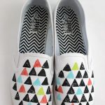 Geometric print on Blank Sneakers