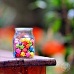 Glass Jar Filled with Origami Stars