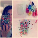 Phone Cover with Nail Polish