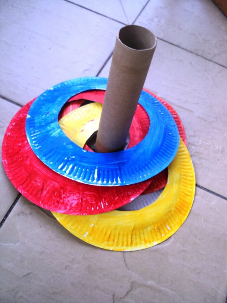 Ring Toss from Paper Towel Roll