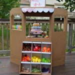 Snack Stand from Cardboard Boxes