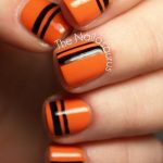 Striped Halloween Nails