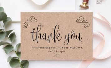 baby shower thank you cards