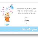 for your beautiful gift and for celebrating my baby shower with me