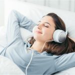 sleeping with earphones in