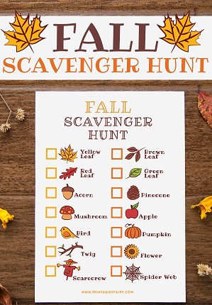 Fall scavenger hunt