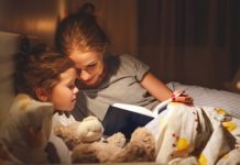 reading bedtime stories for children