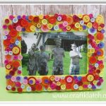 A Photo Frame Made Out of Buttons