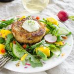 Lime Mango Crab Cake Salad