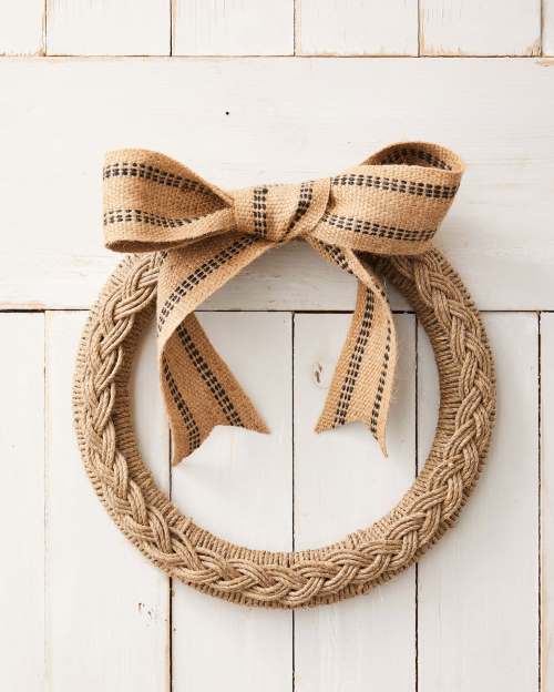 braided rope wreath