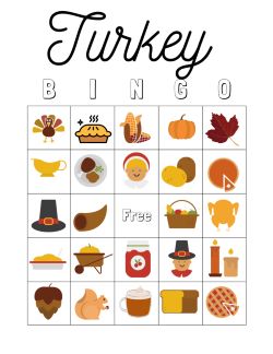 thanksgiving bingo