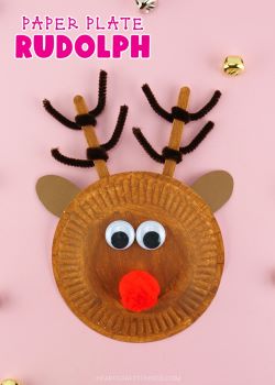 paper plate rudolph